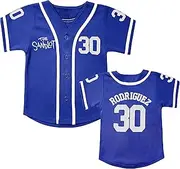 [Vivimeng] Kids Baseball Jersey The Sandlot Benny The Jet Rodriguez #30 Movie Stitched Baseball Shirt for Boys Girls