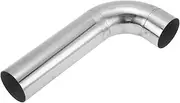 X AUTOHAUX 2.25" OD 90 Degrees Mandrel Bend Elbow T304 Stainless Steel Exhaust Tube Pipe Piping Surface Polishing Silver Tone