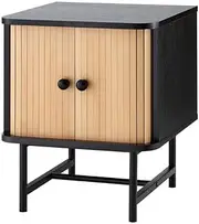 [Artiss] Bedside Table Side End Table Slidng Doors Storage Nightstand Pine Boris