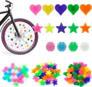 Ersam 144 Pieces Colorful Bicycle Spokes Bicycle Accessories Kids,Bicycle Reflective Oak Clicker, Bicycle Spokes Decorations