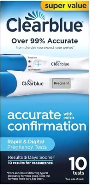 Clearblue Pregnancy Test Combo Pack, 10ct - Digital with Smart Countdown & Rapid