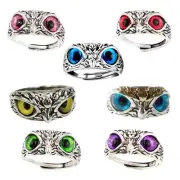 1-6pcs Bird Owl Rings Kids Cute Animals Jewellery Adjustable