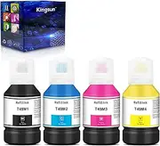 KSUMEI T49M Sublimation Ink T49M1 T49M2 T49M3 T49M4 Autofill ICC-Free Anti-UV for Epson SureColor F170 F570 Sublimation Printers (140ml, BK,C,M,Y)