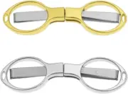 2 Pieces Home Office Travel Folding Scissors, Stainless Steel Telescopic Cutter,