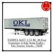 TAMIYA 56377 1/14 RC 40-Foot Container 3-Axle Semi-Trailer | Fits Tractor Trucks