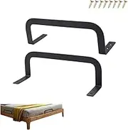 YZMLOL Mattress Slide Stopper,2 Pcs Mattress Retainer Bar Bracket, Metal Mattress Stabilizer, Prevents Mattress Sliding for Bedroom Bed Frame (Black)