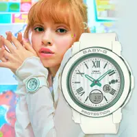 在飛比找PChome24h購物優惠-CASIO BABY-G 糖果派對大錶徑計時錶/白/BGA-