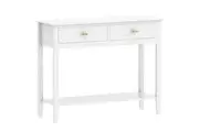 Arven Modern Wooden Hallway Console Hall Table 2-Drawers White