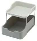 Joseph Joseph, Duo 2-tier cupboard organiser w/drawer (grey)