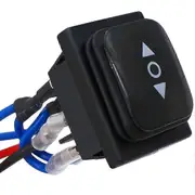 6 Pin 3 Position Rocker Toggle Switch - Waterproof Control for Motor Actuator, Momentary Polarity Reversal Function Black