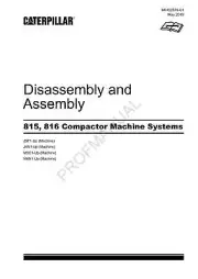 Caterpillar 815 816 Compactor Machine SYSTEM Disassembly Assembly Service Manual