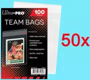 5000 Ultra Pro TEAM SET BAGS Resealable NEW card sleeve protector 50 Packs