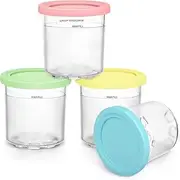 1 Tube Creami pints and lids Compatible with Ninja Creami NC300,NC301,CN305A,CN301CO,NC299AMZ Seris,Ice Cream Containers, Extra Cups Replacement (Blue)