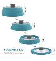 11.8” Collapsible Food-Grade Silicone Microwave Splatter Cover Lid, Blue