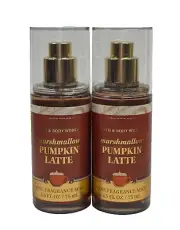 NEW 2 BATH BODY WORKS MARSHMALLOW PUMPKIN LATTE SPRAY MIST FRAGRANCE 2.5 OZ MINI