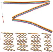 MERRYHAPY 12pcs Gymnastics Dance Ribbons for Kids Party Favors Birthday Party Supplies 2m Streamers Dancer Wands