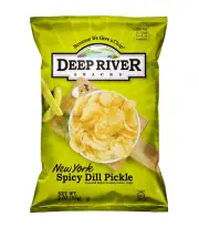 Deep River Snacks New York Spicy Dill Pickle Kosher Gluten Free Potato Chips