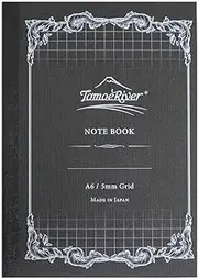 Tomoe River FP Notebook, 4.13" x 5.83", 160 Pages (80-Sheet), 5mm-Squared, White (TMR-A6NB-5HW)