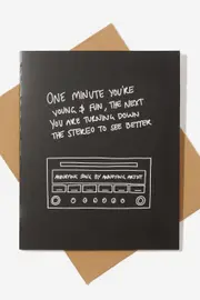 Typo - Funny Birthday Card - One minute stereo