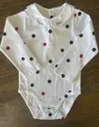 NWT Jacadi Polka Dot Long Sleeve One Piece ‘Bonjour Paris’ SZ 24mo