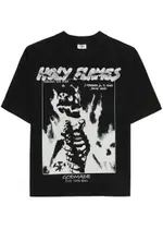 God Made Holy Flames Printed Cotton T-shirt - Black XL