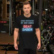 gamers beat saber virtual reality oculus quest unisex short sleeve Tshirt for VR
