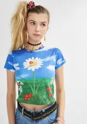[dELiA*s by Dolls Kill] Life Is Peachy Baby Tee