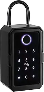 Small Safe Box TTLOCK/Tuya Fingerprint Smart Key Lock Box Safes IP65 Waterproof Password Phone Control Wall Mount Keys Safe Storage Lock Box for Home,Office,Hotel,Travel(Tuya version) Learned Aqiong