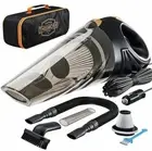 THISWORX CAR VACUUM CLEANER SMALL 12V HIGH POWER HANDHELD 16' CORD W/ATTACHMENTS