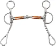 CHALLENGER Horse Argentine Stainless Steel 5" Copper Mouth Snaffle Bit 35GA06B