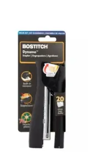 Bostitch Dynamo Stapler Pencil Sharpener, Staple Remover, storage compartment