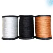 3 Rolls Waxed Thread Wax Coated String Bracelet Beading Thread