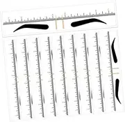 KOMBIUDA 10pcs Eyebrow Stencil Single Shaper Tint Manicure Stickers Lightening Palette Facial Hair Remover for Women Eye Brow Stencil Kits Ladies Brow Ruler Razor Trimmer Identifier