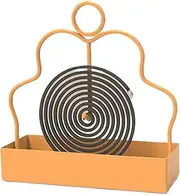 Incense Coil Holder, Metal Incense Coil Container, Fireproof Hanger with Handle, Safe Burning Coil Tray for Home Patio Pool Side Outdoor