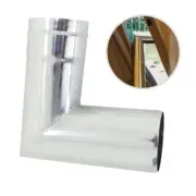 304 Stainless Steel Camping Tent Stove Pipe with 90 Degree Angle Design