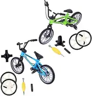 ZUNOXAZ 2Sets Finger Bikes Bike of Aluminum Alloy Simulation Bicycles for Table Competitive Games for Imagination and Intellectual Development