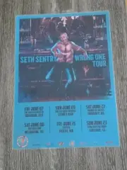 SETH SENTRY - 2019 AUSTRALIA Tour - Laminated Promo 'WRONG ONE' Tour Poster