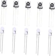 OSALADI 5 Pairs Ir Emitter Receiver 18 20m Operation Distance 30mm Total Length Durable for Home Appliances
