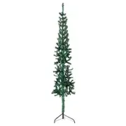 Artificial Half Christmas Tree Green 210cm with Stand Holiday Decoration