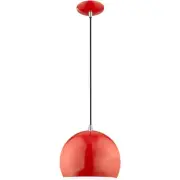 Livex Lighting 41181-72 Allison Mini Pendant Shiny Red