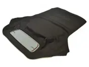 Fits: Mini R52 03-08 Soft Top & D.O.T Heated GLASS Black Haartz Stayfast Canvas