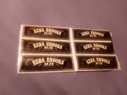6 Ezra Brooks Whiskey Size Decanter Labels Very Scarce