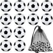 Coopay 12 Pieces 32mm Foosball Balls Table Football Soccer Replacement Balls Multicolor Official Tabletop Game Balls with a Black Drawstring Bag