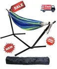 Hammock with Steel Stand Fits 2 People - Blue (Heavy Duty)