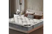 King Mattress Bed Euro Top 9 Zone Pocket Spring Latex Foam 34cm Chiro Endorsed