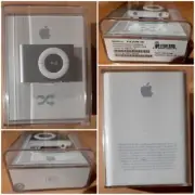 New Sealed Apple iPod Shuffle 2nd Gen A1204 Silver 1GB Bundle