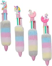 STOBOK 4pcs ballpoint pens fountain pen cartoon pens colorful pens rainbow pens pen multi-color multi colored pen multicolor pen Stationery children' plastic cute colour pencil girl