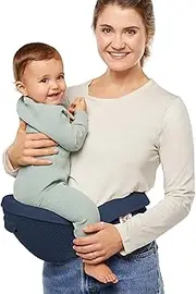 Ergobaby Alta Hip Seat All-Position Breathable Mesh Hip Seat & Carrier, Midnight Blue
