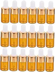 Mini Essential Oil Dropper Bottles 2ml Travel Size Glass Bottles for Oil Dispensing Refillable Set Dropper Random
