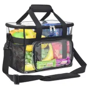 Clear Lunch Bag 24-Can with Adjustment Shouder Strap for Women/Men, Reusable ...